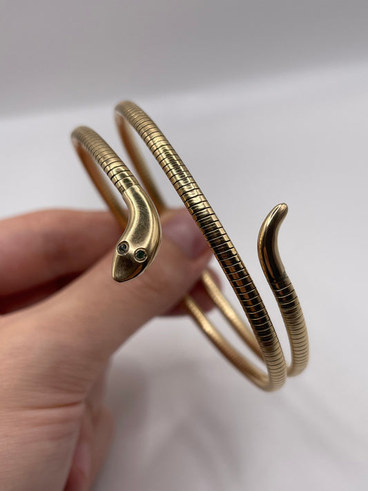 Antique 9ct gold snake bangle