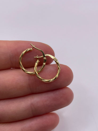 9ct gold Creole earrings