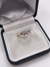 Load image into Gallery viewer, 9ct gold ruby and diamond ring

