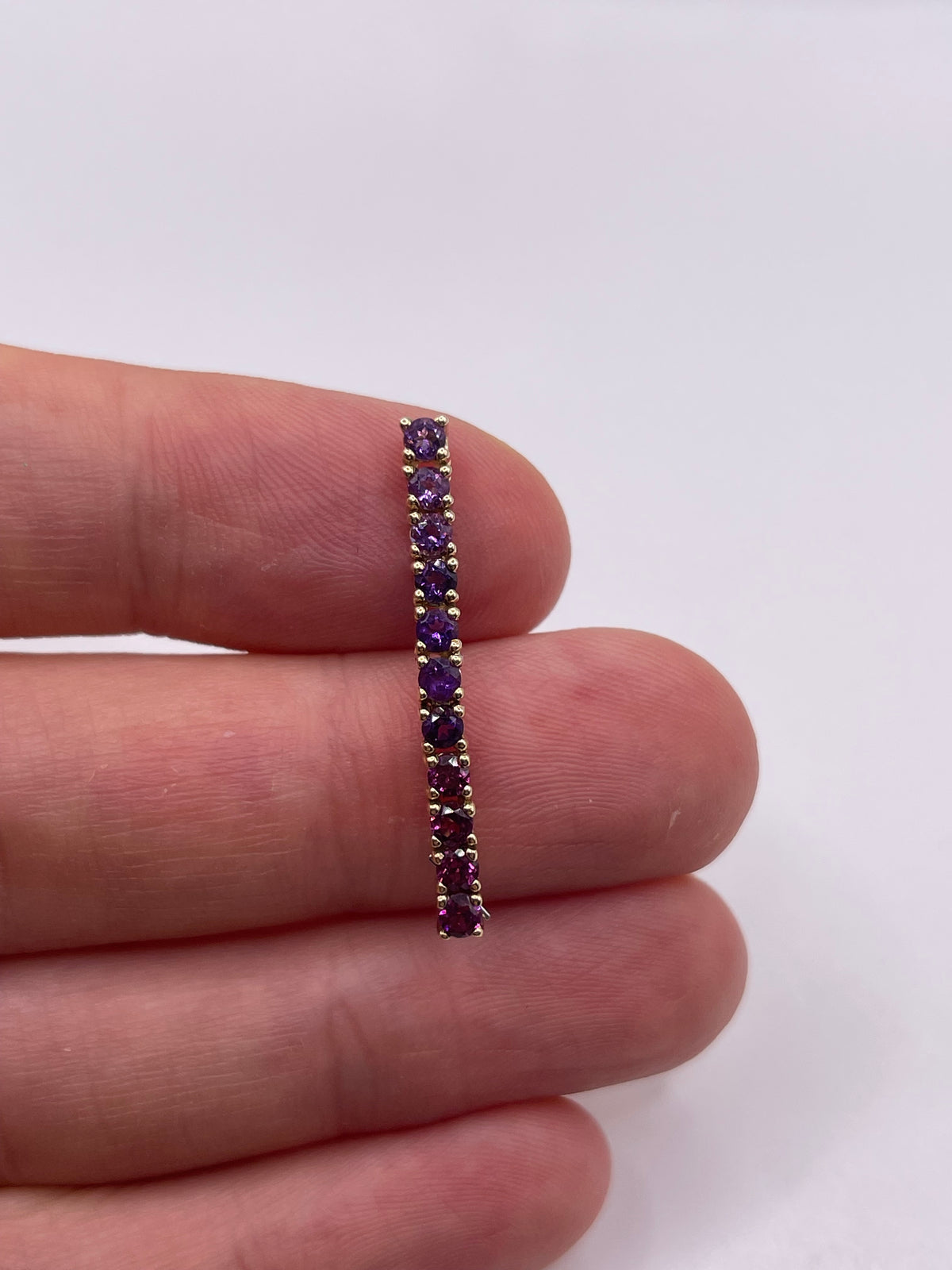 9ct gold multi gemstone pendant