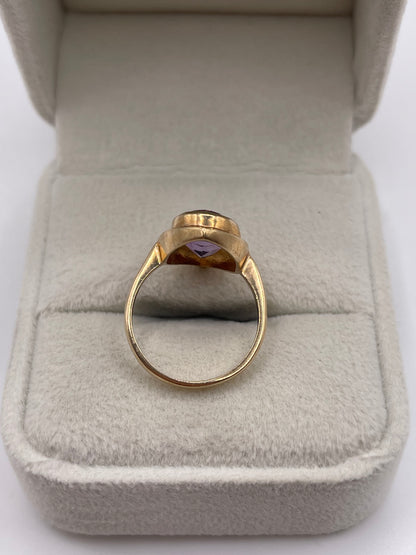 9ct gold amethyst ring