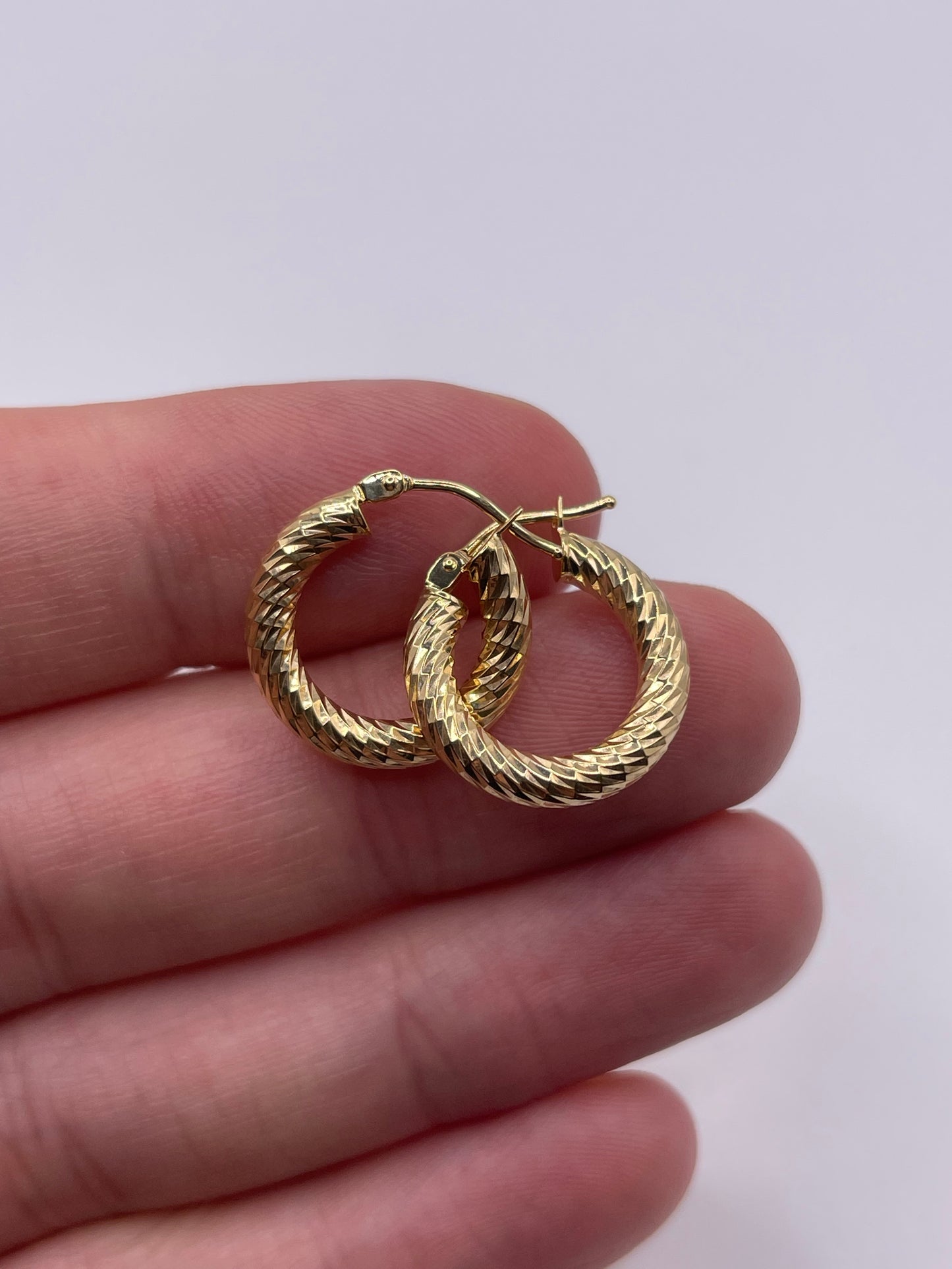 9ct gold creole earrings
