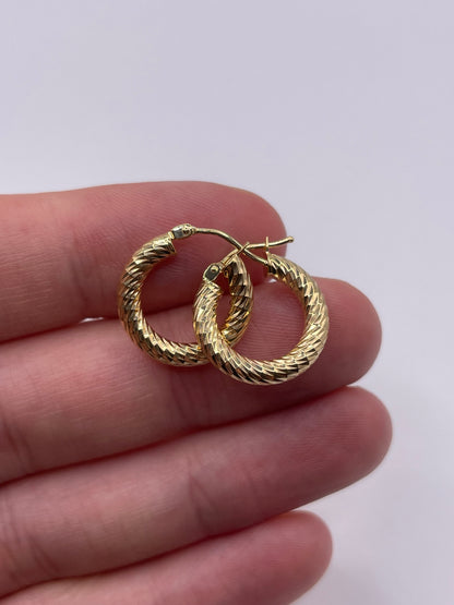 9ct gold creole earrings