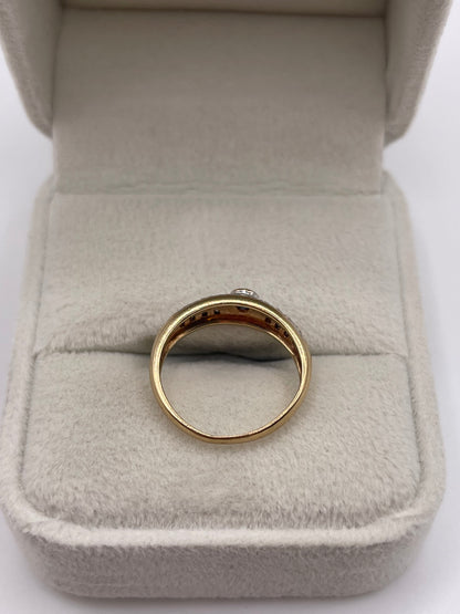 9ct gold sapphire and diamond ring