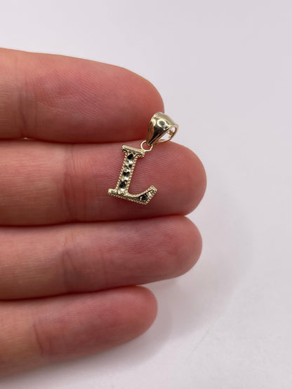 9ct gold initial L pendant