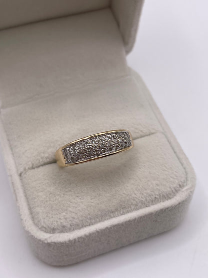 9ct gold diamond cluster ring