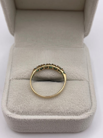 9ct gold emerald ring