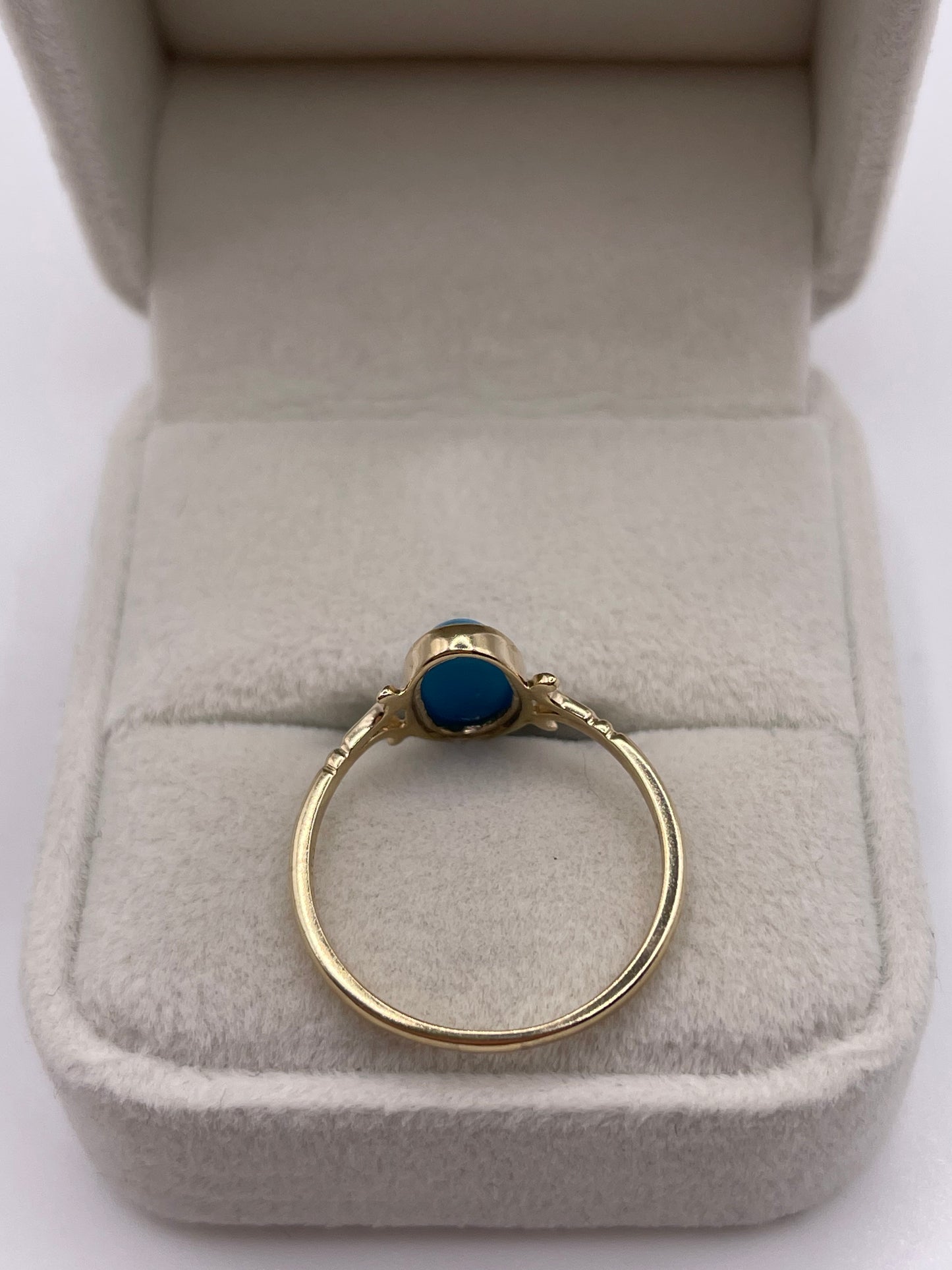 9ct gold turquoise ring