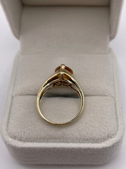 9ct gold citrine heart ring