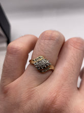 Load image into Gallery viewer, 9ct gold diamond cluster ring
