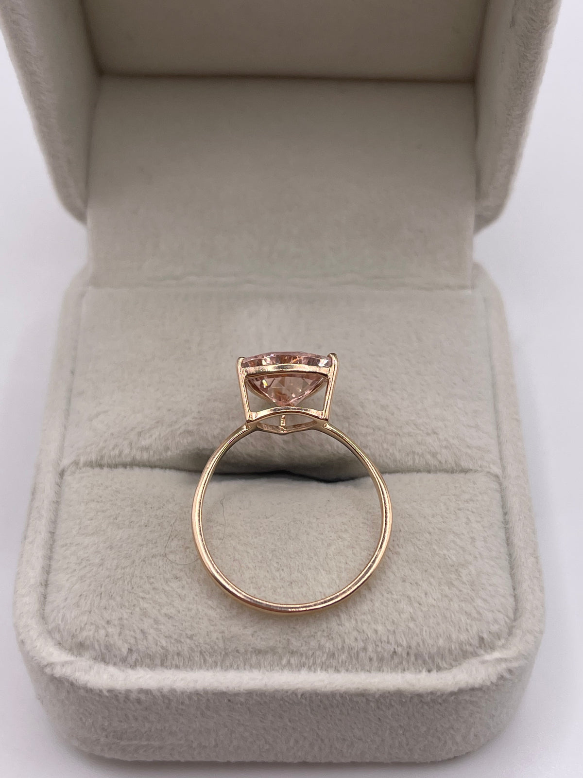 9ct rose gold morganite ring