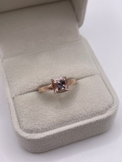 9ct rose gold morganite ring