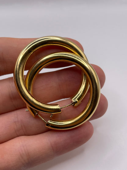 9ct gold creole earrings