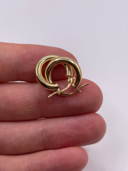 9ct gold creole earrings