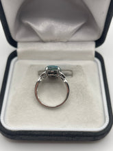 Load image into Gallery viewer, Silver black opal ring
