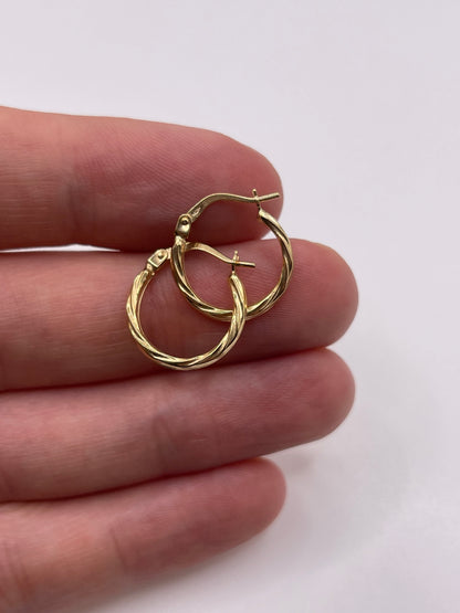 9ct gold creole earrings