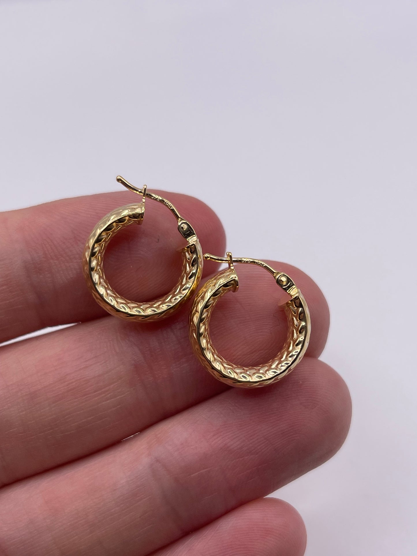 9ct gold creole earrings
