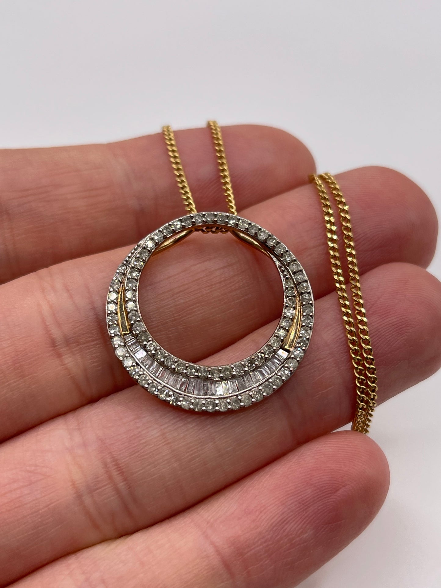 9ct gold diamond necklace