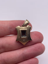 Load image into Gallery viewer, 9ct gold garnet locket pendant
