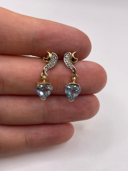 9ct gold topaz earrings