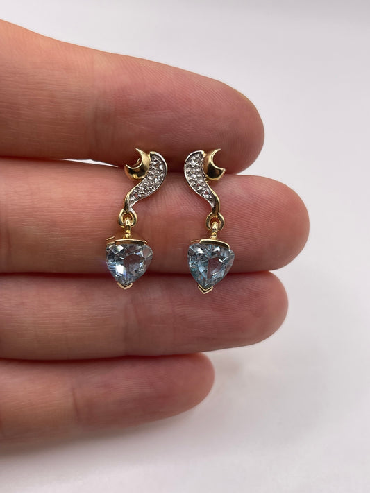 9ct gold topaz earrings