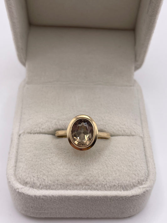 9ct gold Smokey quartz ring