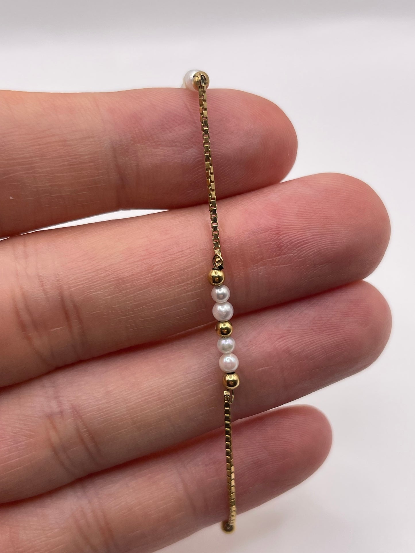 9ct gold pearl bracelet
