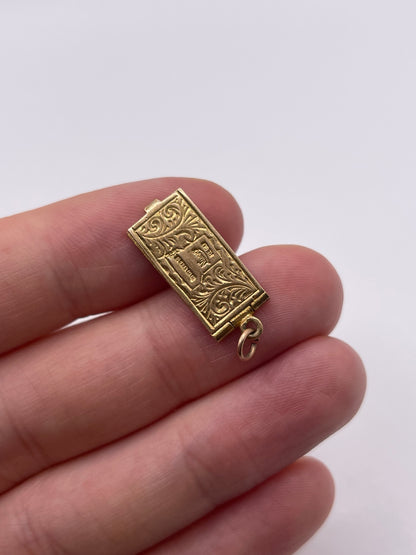 9ct gold cheque book charm