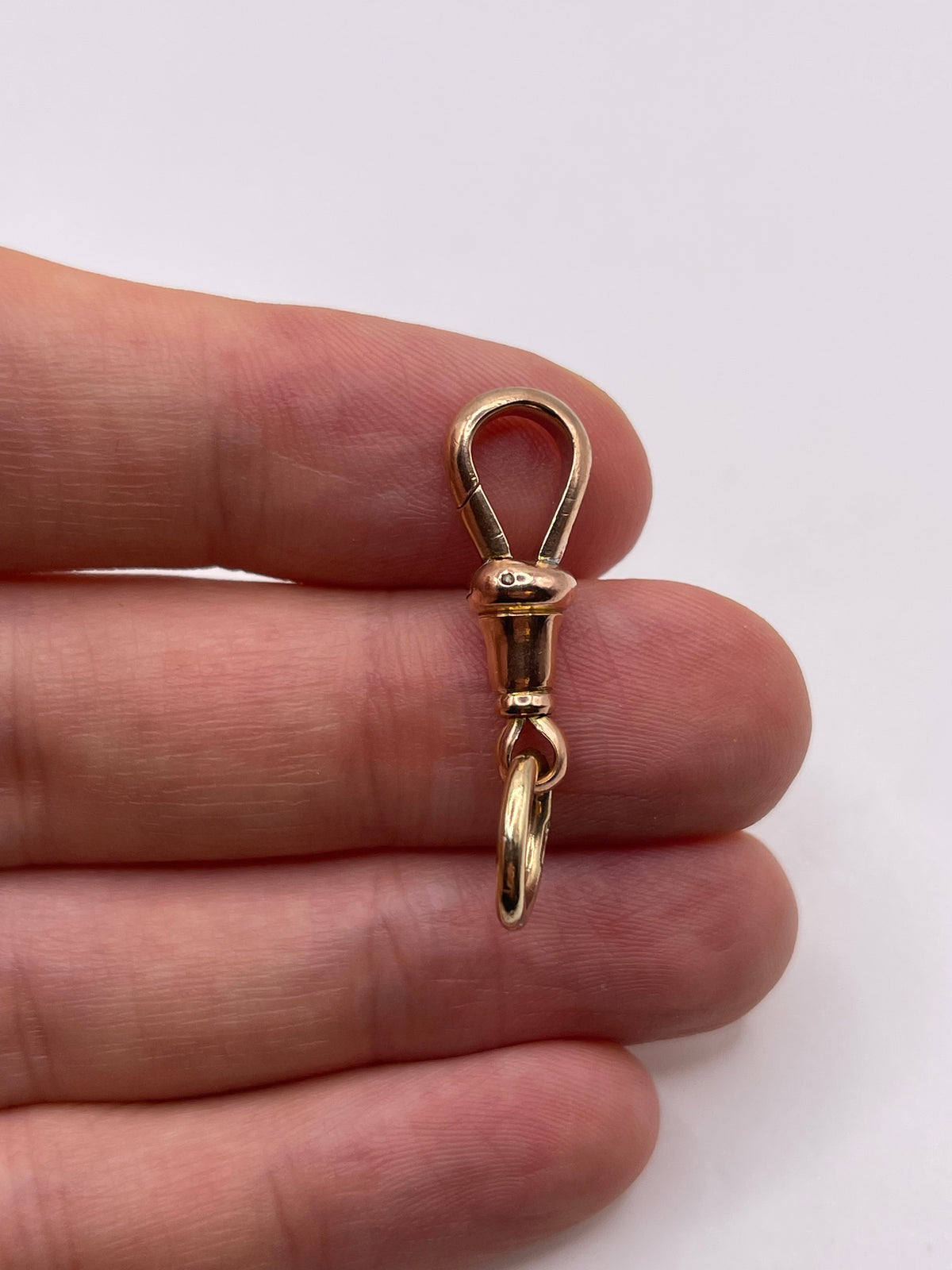 9ct rose gold dog clip 21