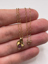 Load image into Gallery viewer, 9ct gold amethyst necklace
