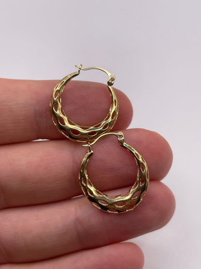 9ct gold creole earrings