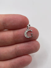Load image into Gallery viewer, 9ct white gold diamond initial G pendant
