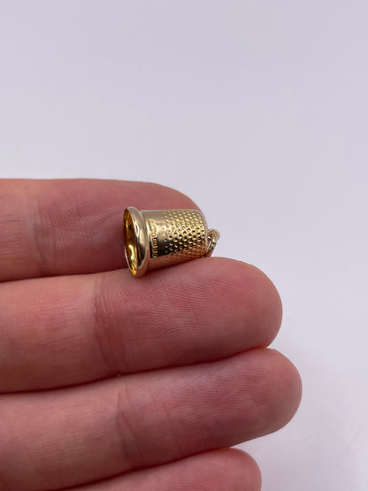 9ct gold thimble charm