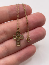 Load image into Gallery viewer, 9ct gold diamond cross necklace
