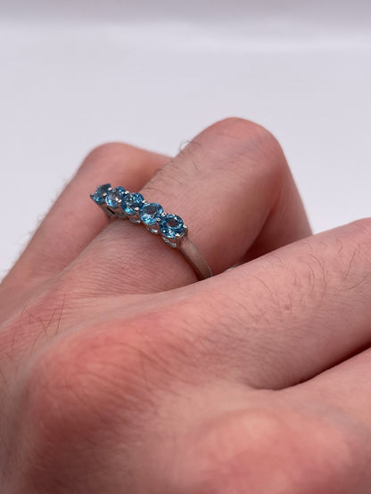 Silver topaz ring