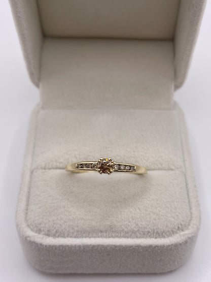 9ct gold diamond ring