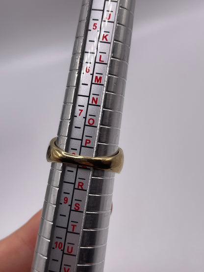 9ct gold diamond Greek key ring