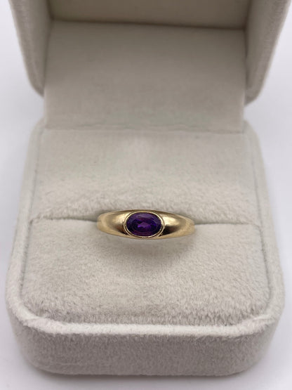9ct gold amethyst ring