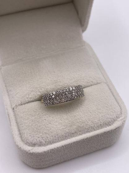 9ct gold diamond cluster ring