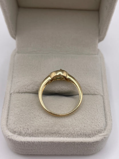 9ct gold emerald ring