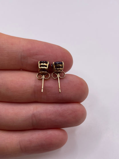 9ct gold iolite earrings