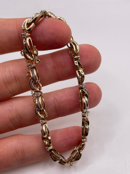 9ct gold 4ct diamond bracelet