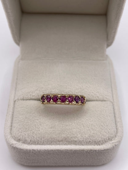 9ct gold ruby ring