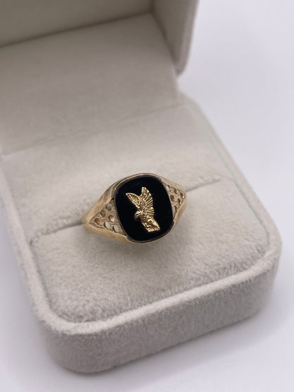 9ct gold onyx signet ring
