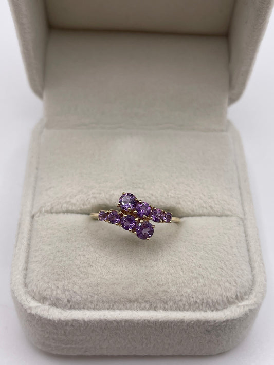 9ct gold amethyst ring