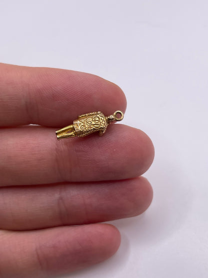 9ct gold bugle boy charm