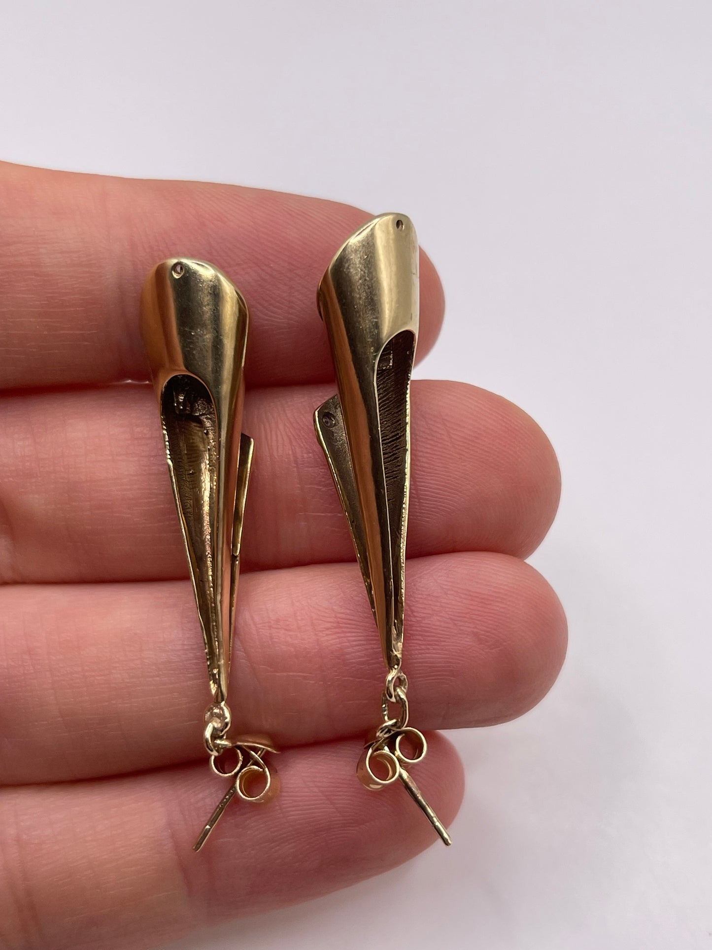 9ct gold diamond earrings