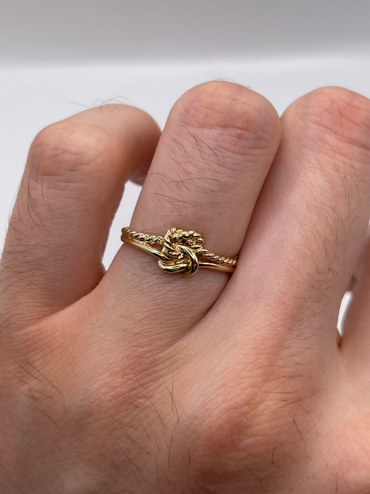 9ct gold knot ring
