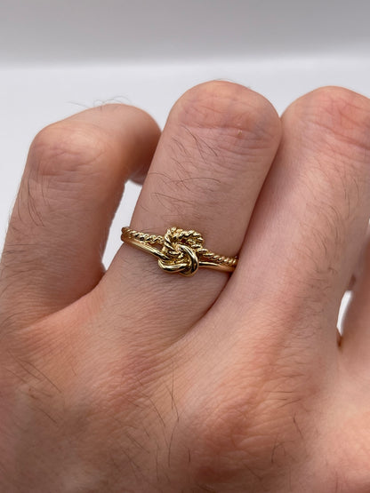 9ct gold knot ring