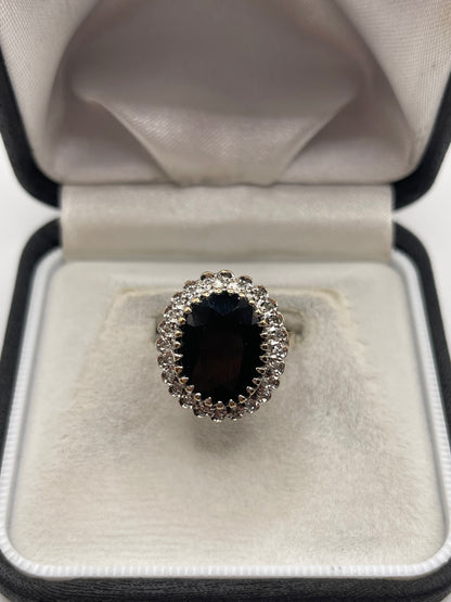 9ct gold sapphire and diamond ring